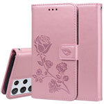 Custodia portafoglio in pelle PU rosa per Samsung Galaxy S21 5G