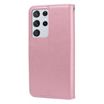 Custodia portafoglio in pelle PU rosa per Samsung Galaxy S21 5G