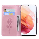 Custodia portafoglio in pelle PU rosa per Samsung Galaxy S21 5G