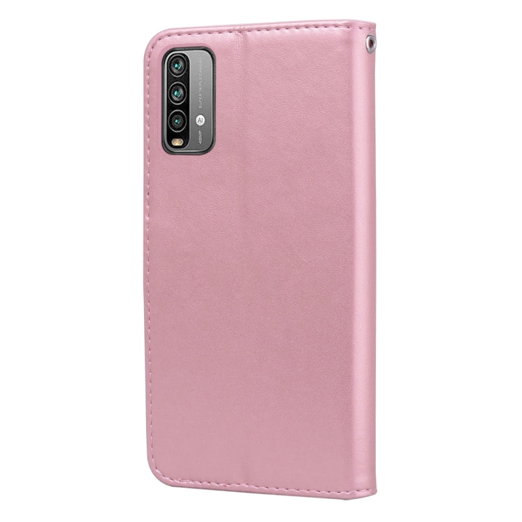 Custodia in pelle PU con vibrazione orizzontale in rilievo rosa con supporto, slot per carte e portafoglio, For Xiaomi Redmi 9T, For Xiaomi Mi 11 Lite, For Xiaomi Redmi Note 9T 5G, For Xiaomi Redmi Note 10