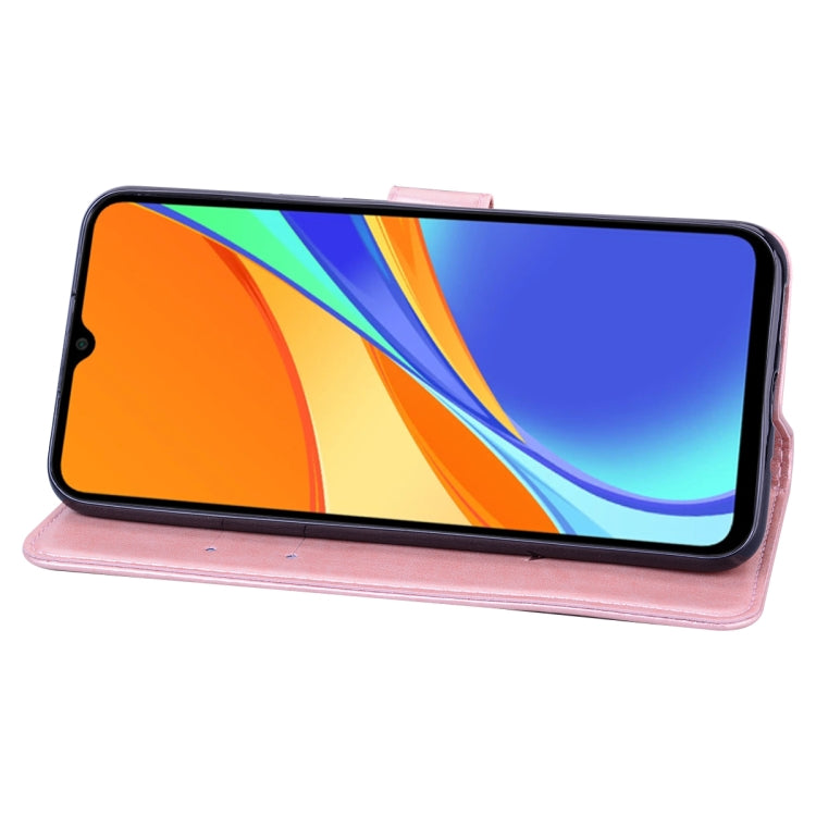 Custodia in pelle PU con vibrazione orizzontale in rilievo rosa con supporto, slot per carte e portafoglio, For Xiaomi Redmi 9T, For Xiaomi Mi 11 Lite, For Xiaomi Redmi Note 9T 5G, For Xiaomi Redmi Note 10