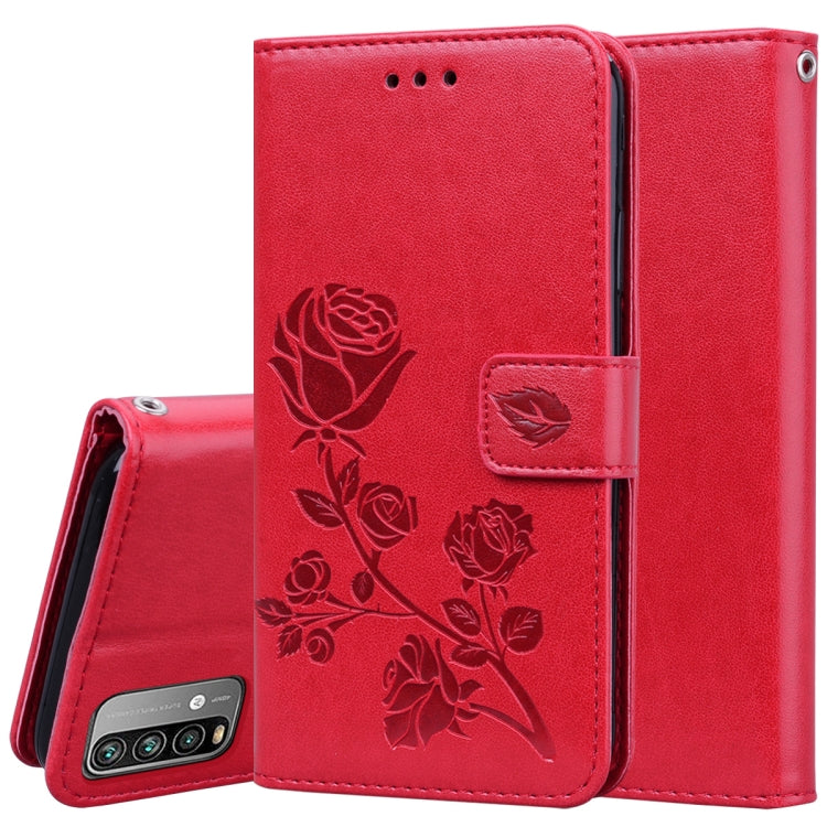 Custodia in pelle PU con vibrazione orizzontale in rilievo rosa con supporto, slot per carte e portafoglio, For Xiaomi Redmi 9T, For Xiaomi Mi 11 Lite, For Xiaomi Redmi Note 9T 5G, For Xiaomi Redmi Note 10