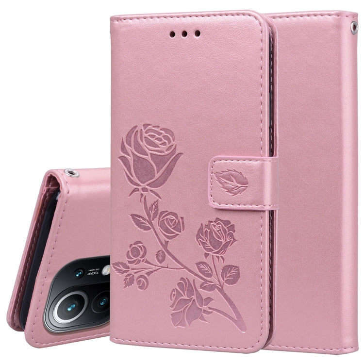 Custodia in pelle PU con vibrazione orizzontale in rilievo rosa con supporto, slot per carte e portafoglio, For Xiaomi Redmi 9T, For Xiaomi Mi 11 Lite, For Xiaomi Redmi Note 9T 5G, For Xiaomi Redmi Note 10