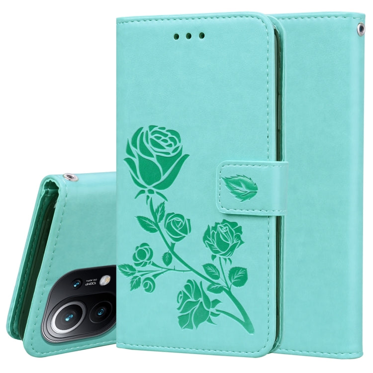 Custodia in pelle PU con vibrazione orizzontale in rilievo rosa con supporto, slot per carte e portafoglio, For Xiaomi Redmi 9T, For Xiaomi Mi 11 Lite, For Xiaomi Redmi Note 9T 5G, For Xiaomi Redmi Note 10