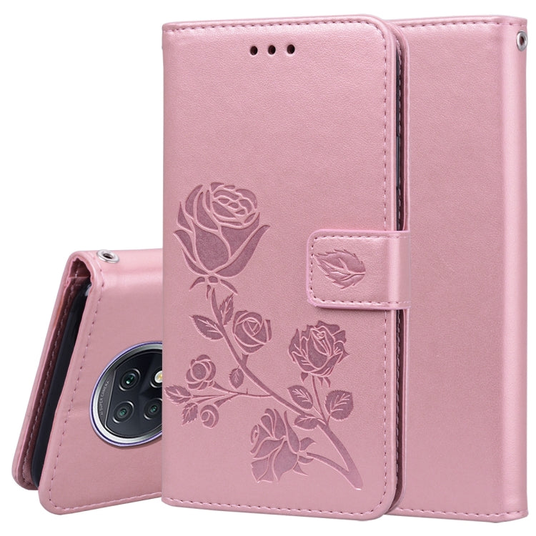 Custodia in pelle PU con vibrazione orizzontale in rilievo rosa con supporto, slot per carte e portafoglio, For Xiaomi Redmi 9T, For Xiaomi Mi 11 Lite, For Xiaomi Redmi Note 9T 5G, For Xiaomi Redmi Note 10