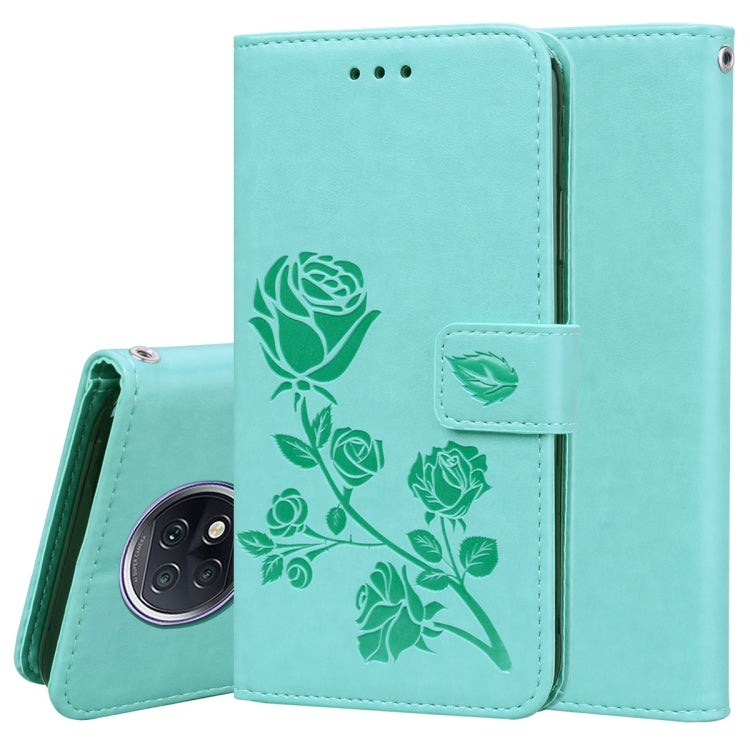 Custodia in pelle PU con vibrazione orizzontale in rilievo rosa con supporto, slot per carte e portafoglio, For Xiaomi Redmi 9T, For Xiaomi Mi 11 Lite, For Xiaomi Redmi Note 9T 5G, For Xiaomi Redmi Note 10