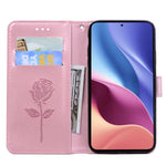 Custodia portafoglio in pelle PU rosa per Xiaomi Redmi Note 10 Pr