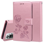 Custodia portafoglio in pelle PU rosa per Xiaomi Redmi Note 10 Pr