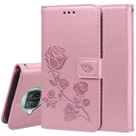 Custodia portafoglio in pelle PU rosa per Xiaomi Redmi Note 10 Pr