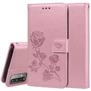 Custodia in pelle PU con vibrazione orizzontale in rilievo rosa con supporto, slot per carte e portafoglio, For Xiaomi Poco M3