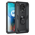 Custodia protettiva antiurto in TPU + PC con supporto girevole a 360 gradi, For Motorola Moto E7