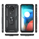 Custodia protettiva antiurto in TPU + PC con supporto girevole a 360 gradi, For Motorola Moto E7