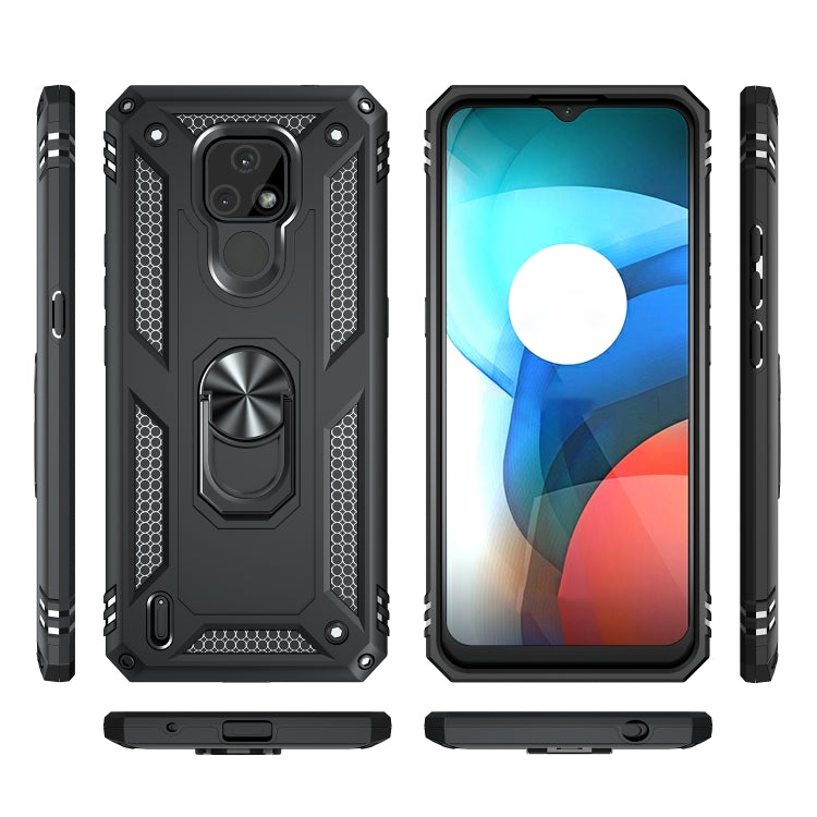 Custodia protettiva antiurto in TPU + PC con supporto girevole a 360 gradi, For Motorola Moto E7