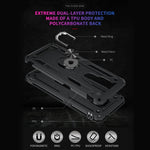 Custodia protettiva antiurto in TPU + PC con supporto girevole a 360 gradi, For Motorola Moto E7
