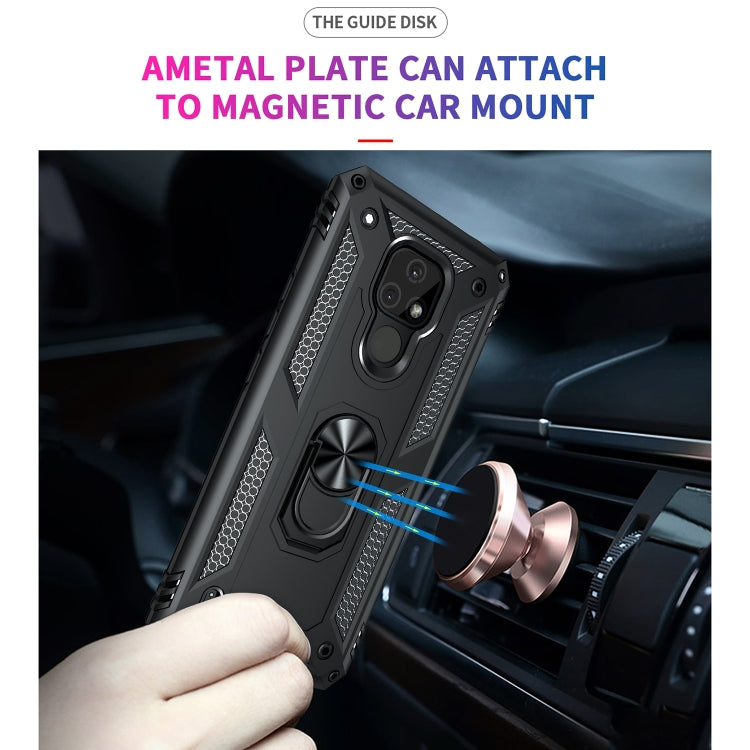 Custodia protettiva antiurto in TPU + PC con supporto girevole a 360 gradi, For Motorola Moto E7