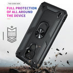 Custodia protettiva antiurto in TPU + PC con supporto girevole a 360 gradi, For Motorola Moto E7