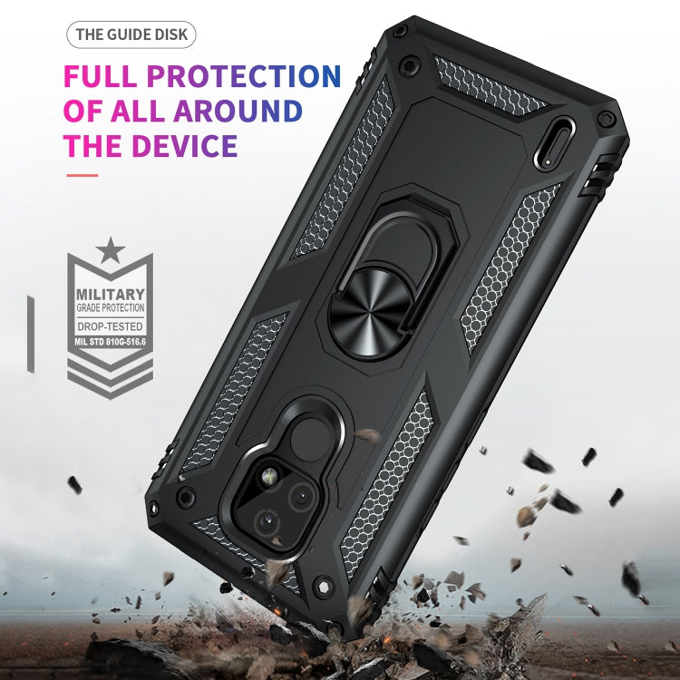 Custodia protettiva antiurto in TPU + PC con supporto girevole a 360 gradi, For Motorola Moto E7