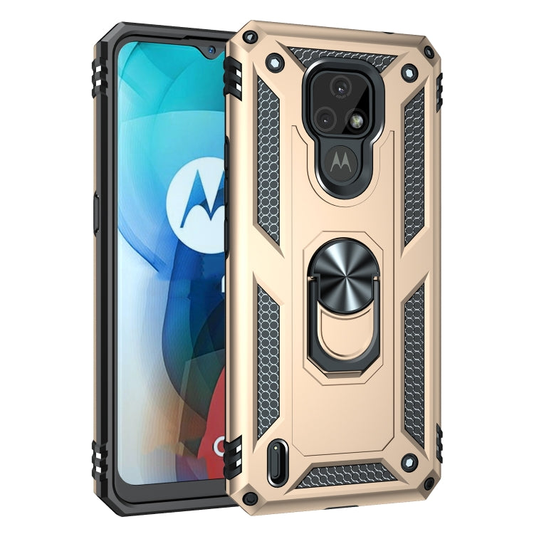 Custodia protettiva antiurto in TPU + PC con supporto girevole a 360 gradi, For Motorola Moto E7