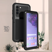 Custodia protettiva antipolvere impermeabile antiurto in metallo LOVE MEI con vetro, For Samsung Galaxy S21+ 5G, For Samsung Galaxy A72 5G / 4G
