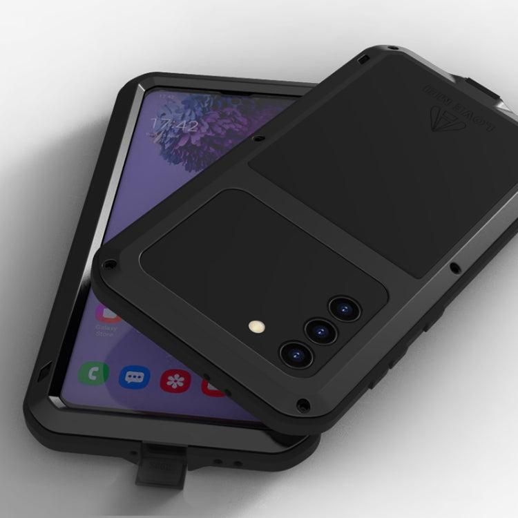 Custodia protettiva in metallo con vetro per Samsung Galaxy A72 5