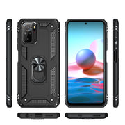 Custodia protettiva antiurto in TPU + PC con supporto girevole a 360 gradi, For Xiaomi Redmi Note 10 / Note 10s