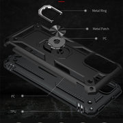 Custodia protettiva antiurto in TPU + PC con supporto girevole a 360 gradi, For Xiaomi Redmi Note 10 / Note 10s
