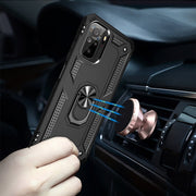 Custodia protettiva antiurto in TPU + PC con supporto girevole a 360 gradi, For Xiaomi Redmi Note 10 / Note 10s