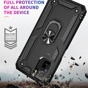 Custodia protettiva antiurto in TPU + PC con supporto girevole a 360 gradi, For Xiaomi Redmi Note 10 / Note 10s