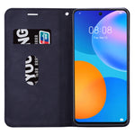 Custodia in pelle PU con vibrazione orizzontale magnetica aziendale smerigliata con supporto, slot per schede e cordino, For Huawei P smart 2021, For Huawei Honor 10X Lite
