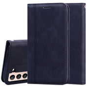 Custodia in pelle PU con vibrazione orizzontale magnetica aziendale smerigliata con supporto, slot per schede e cordino, For Samsung Galaxy S21+ 5G, For Samsung Galaxy S21 Ultra 5G, For Samsung Galaxy S21 5G