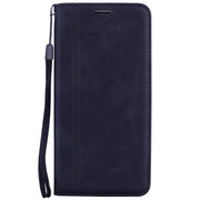 Custodia in pelle PU con vibrazione orizzontale magnetica aziendale smerigliata con supporto, slot per schede e cordino, For Samsung Galaxy S21+ 5G, For Samsung Galaxy S21 Ultra 5G, For Samsung Galaxy S21 5G