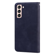 Custodia in pelle PU con vibrazione orizzontale magnetica aziendale smerigliata con supporto, slot per schede e cordino, For Samsung Galaxy S21+ 5G, For Samsung Galaxy S21 Ultra 5G, For Samsung Galaxy S21 5G