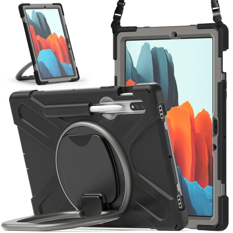 Custodia protettiva in silicone + PC con supporto e tracolla, For Samsung Galaxy Tab S8 / Galaxy Tab S7 T870 / T875, For Samsung Galaxy Tab A7 10.4 (2020) T500 / T505