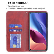 Custodia in pelle magnetica a rotazione orizzontale con struttura a rombo con supporto e slot per schede, For Xiaomi Mi 11i / Poco F3 / Redmi K40