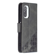 Custodia in pelle sintetica a vibrazione orizzontale con trama in coccodrillo abbinata con portafoglio, supporto e slot per carte, For Xiaomi Mi 11i / Poco F3 / Redmi K40