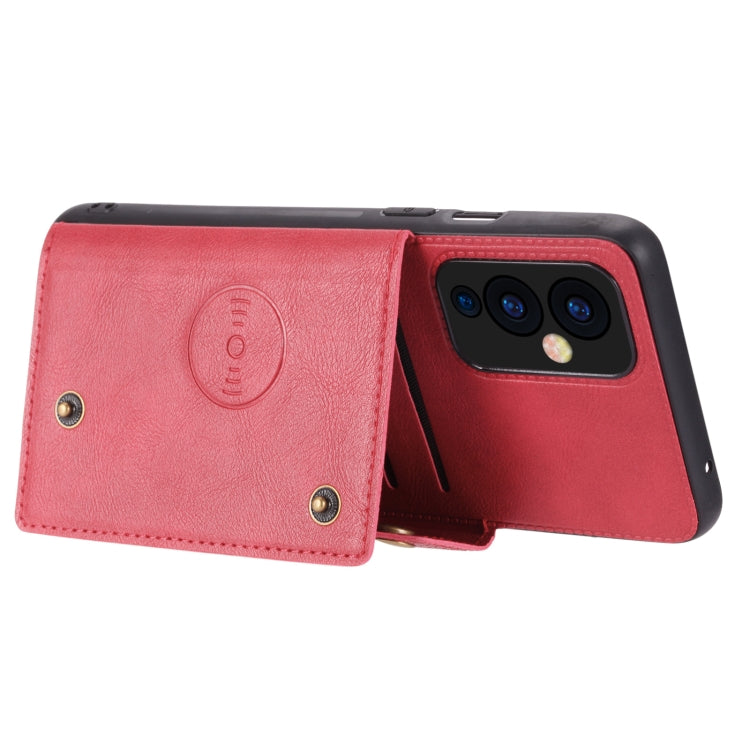 Custodia protettiva magnetica antiurto in PU + TPU con doppia fibbia con slot per schede e supporto, For OnePlus 9, For OnePlus 9 Pro, For Xiaomi Redmi K40, For Xiaomi Redmi Note 9 4G, For Xiaomi Redmi Note 10