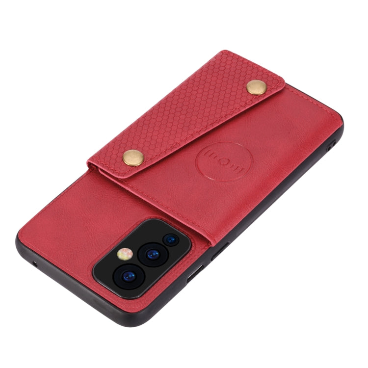 Custodia protettiva magnetica antiurto in PU + TPU con doppia fibbia con slot per schede e supporto, For OnePlus 9, For OnePlus 9 Pro, For Xiaomi Redmi K40, For Xiaomi Redmi Note 9 4G, For Xiaomi Redmi Note 10