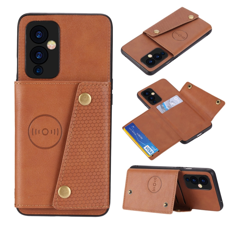 Custodia protettiva magnetica antiurto in PU + TPU con doppia fibbia con slot per schede e supporto, For OnePlus 9, For OnePlus 9 Pro, For Xiaomi Redmi K40, For Xiaomi Redmi Note 9 4G, For Xiaomi Redmi Note 10