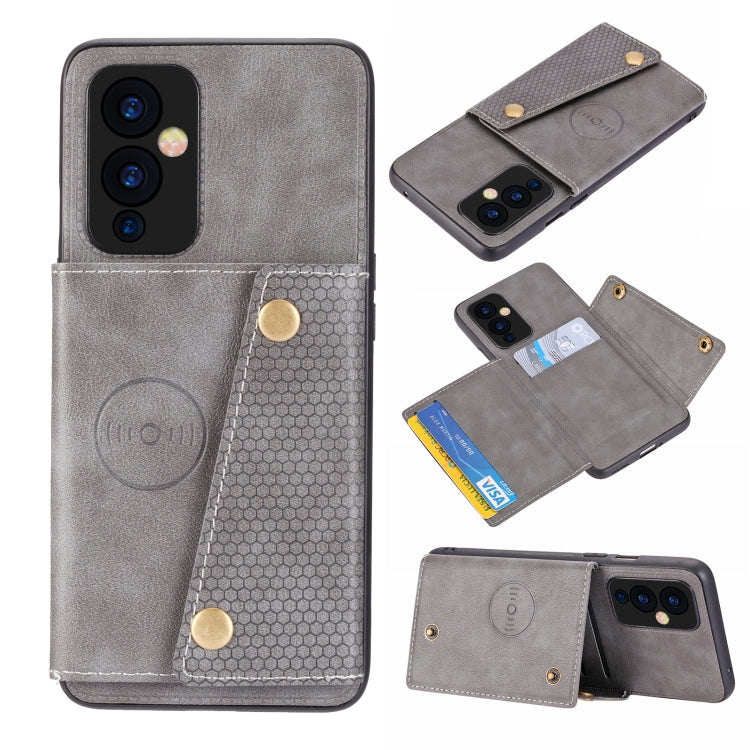Custodia protettiva magnetica antiurto in PU + TPU con doppia fibbia con slot per schede e supporto, For OnePlus 9, For OnePlus 9 Pro, For Xiaomi Redmi K40, For Xiaomi Redmi Note 9 4G, For Xiaomi Redmi Note 10