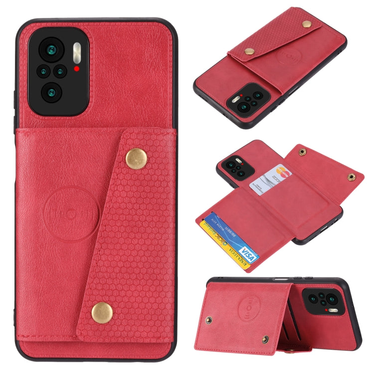 Custodia protettiva magnetica antiurto in PU + TPU con doppia fibbia con slot per schede e supporto, For OnePlus 9, For OnePlus 9 Pro, For Xiaomi Redmi K40, For Xiaomi Redmi Note 9 4G, For Xiaomi Redmi Note 10