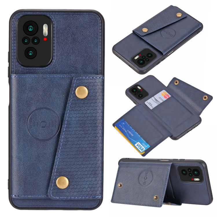 Custodia protettiva magnetica antiurto in PU + TPU con doppia fibbia con slot per schede e supporto, For OnePlus 9, For OnePlus 9 Pro, For Xiaomi Redmi K40, For Xiaomi Redmi Note 9 4G, For Xiaomi Redmi Note 10