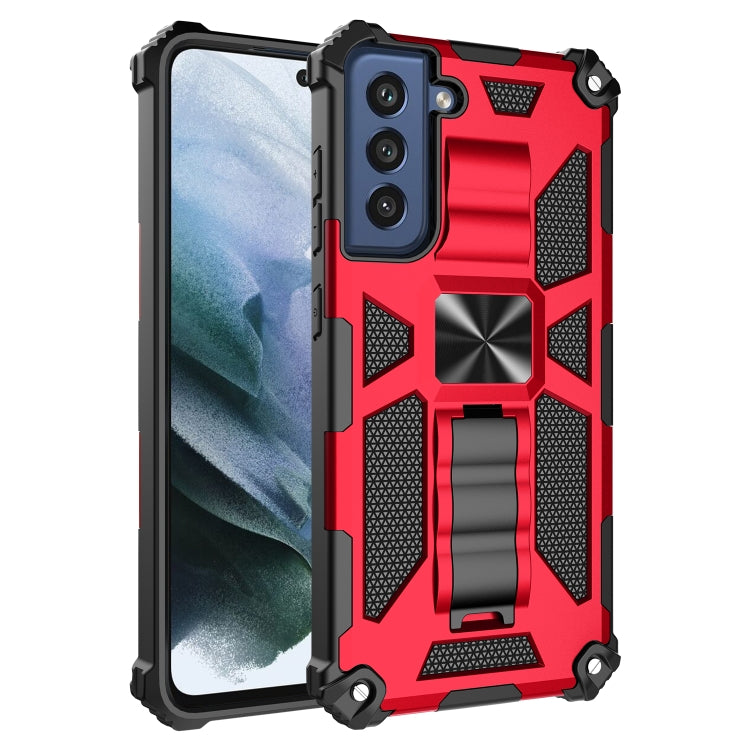 Custodia protettiva magnetica antiurto in TPU + PC con supporto, For Samsung Galaxy S21 FE