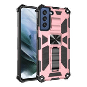 Custodia protettiva magnetica antiurto in TPU + PC con supporto, For Samsung Galaxy S21 FE