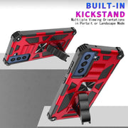 Custodia protettiva magnetica antiurto in TPU + PC con supporto, For Samsung Galaxy S21 FE