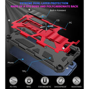 Custodia protettiva magnetica antiurto in TPU + PC con supporto, For Samsung Galaxy S21 FE