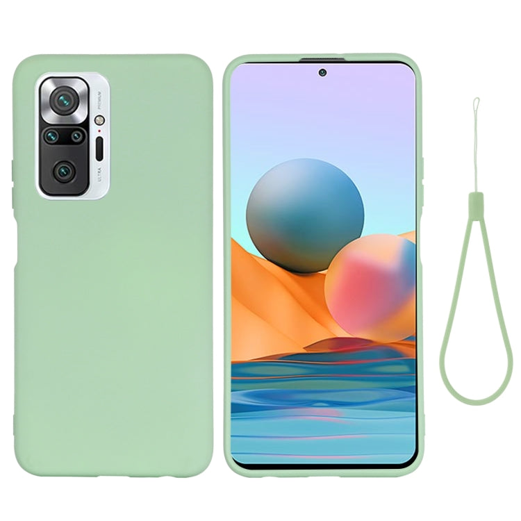 Custodia protettiva a copertura totale anticaduta in silicone liquido tinta unita, For Xiaomi Redmi Note 10 Pro Max, For Xiaomi Redmi Note 10S