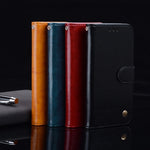 Custodia in pelle a vibrazione orizzontale con struttura in cera d'olio stile business con supporto, slot per schede e portafoglio, For Huawei P smart 2021, For Huawei Honor 10X Lite