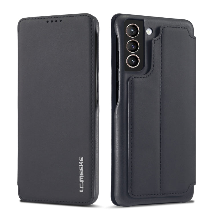 Per Samsung Galaxy S21 FE LC.IMEEKE Custodia in pelle a vibrazione orizzontale Hon Ancient Series con supporto e slot per schede, For Samsung Galaxy S21 FE