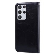 Custodia in pelle a vibrazione orizzontale con struttura in cera d'olio stile business con supporto, slot per schede e portafoglio, For Samsung Galaxy S21 Ultra 5G, For Samsung Galaxy S21 5G, For Samsung Galaxy S21+ 5G, For Samsung Galaxy A02 (EU Versi...