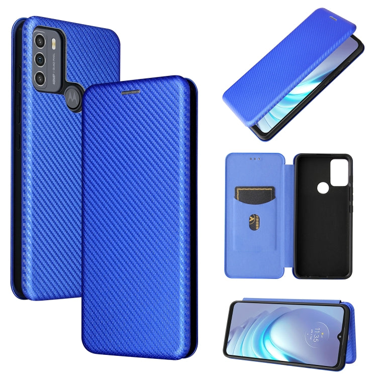 Struttura in fibra di carbonio Flip orizzontale magnetico Custodia in pelle TPU + PC + PU con slot per schede, For Motorola Moto G50, For Samsung Galaxy S21 FE